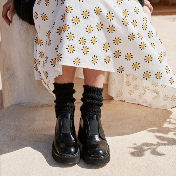 PEDRO GARCIA Silvia Platform Loafers Size 41 11 Black Patent Leather NEW - Picture 2 of 15